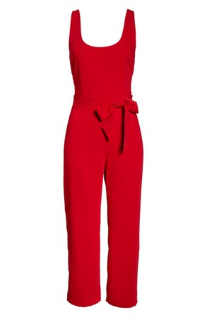 BB Dakota Crop Jumpsuit red