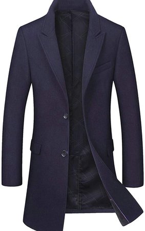 Gocgt Men's Winter Winter Winter Single Breasted Slim Trench Coats Overcoat Long Woolen Peacoats 45e76b