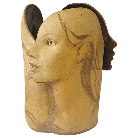 Studio Ceramic 3 Graces Vessel Vase Sculpture Container