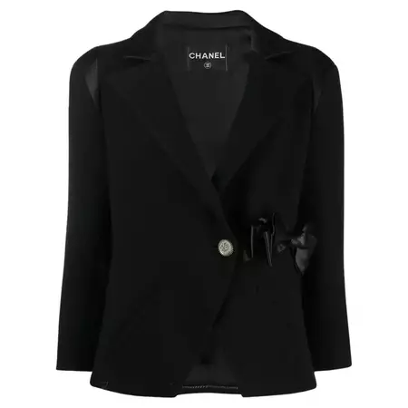 Chanel New Paris / London Runway Black Tweed Jacket For Sale at 1stDibs