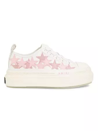 Amiri Women's Stars Court Platform Sneakers In Pink | ModeSens