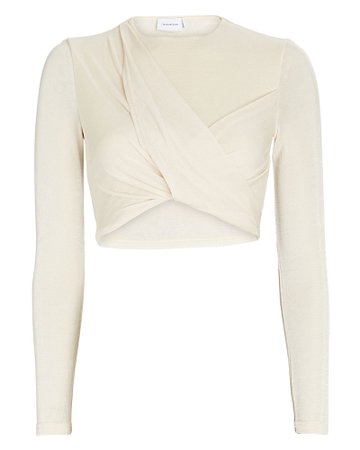 Significant Other Evelyn Twisted Knit Crop Top | INTERMIX®
