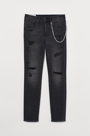 Men's black jeans with chain - Google Search
