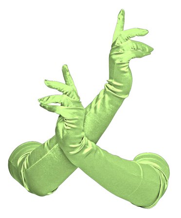 lime green opera glove sparkly - Google Search