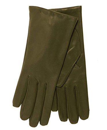 Fratelli Orsini Everyday Women's Italian Cashmere Lined Leather Gloves Size 8 Color Olive at Amazon Women’s Clothing store: Cold Weather Gloves