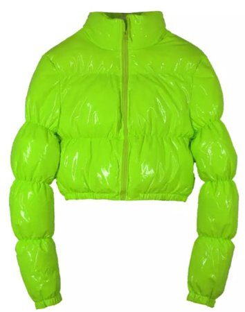 Lime Green Bubble Coat