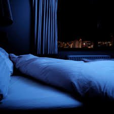 blue bedroom at night - Google Search
