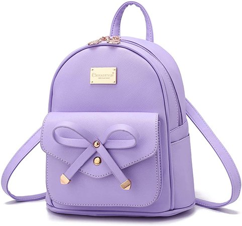 Amazon.com: Girls Bowknot Cute Leather Backpack Mini Backpack Purse for Women: Clothing