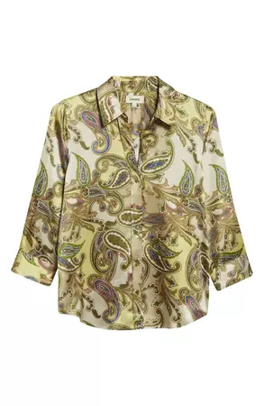 L'AGENCE Dani Silk Button-Up Blouse | Nordstrom