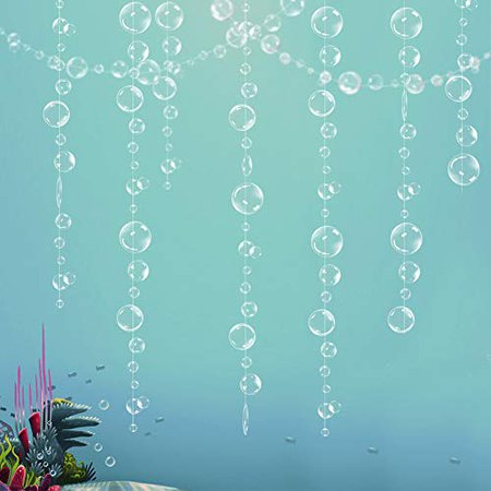 4 String Under the Sea White Bubble Garlands for Little Mermaid Party Decorations 2D Bubble Coutout Garland Hanging… - The Mermaids World