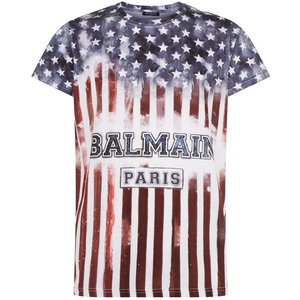 Balman Paris Printed USA Flag Shirt