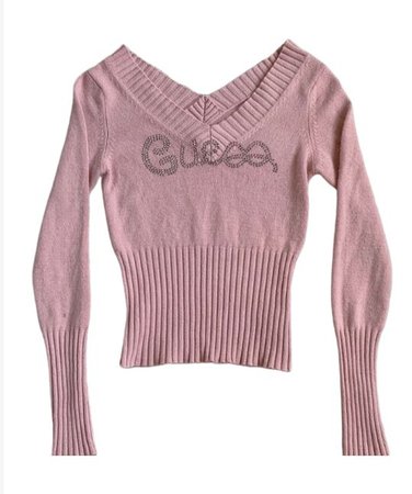 pink guess fitted top