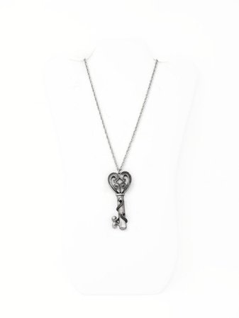 Vintage Oversized Heart Key Pendant Necklace | Etsy
