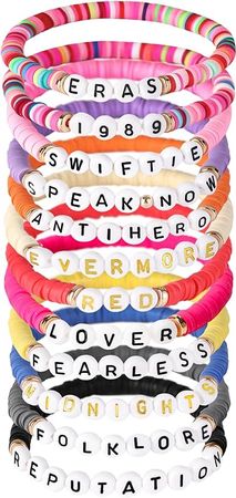 Amazon.com: Ltopet Taylor Friendship Bracelets 12Pcs Swiftie Lover evermore Reputation 1989 Reputation Taylor Album Inspired Bracelet TS Inspired Bracelets for Music: Clothing, Shoes & Jewelry