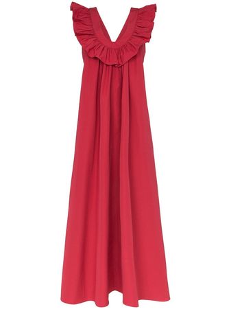 Three Graces Geraldine ruffle neck maxi dress £475 - Shop Online - Fast Global Shipping, Price