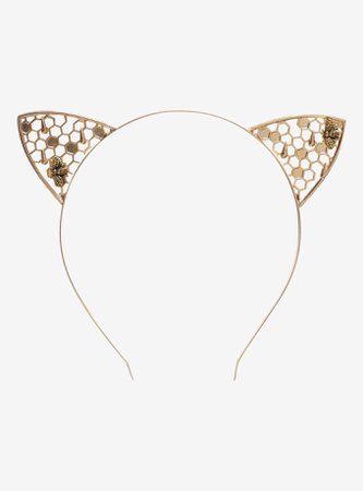 Gold Honeycomb Cat Ear Headband