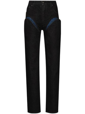 Y/Project cut-out straight-leg Jeans - Farfetch