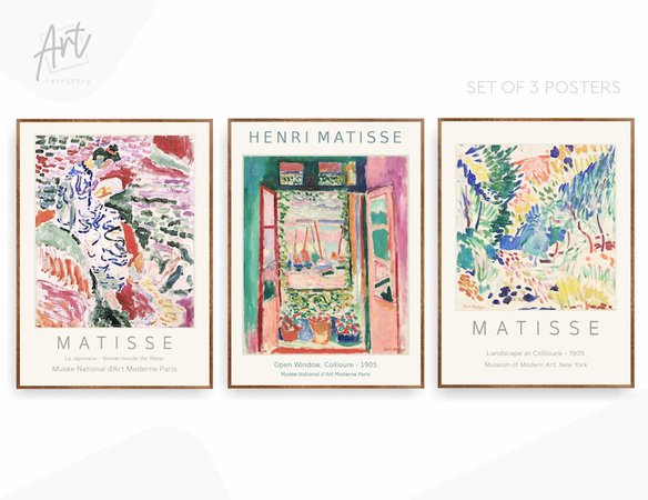 Henri Matisse Print Set of 3 Exhibition Gallery Wall Art | Etsy