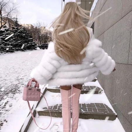 aesthetic pink winter