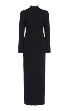 Fitted Cable-Knit Wool Maxi Dress By Balenciaga | Moda Operandi