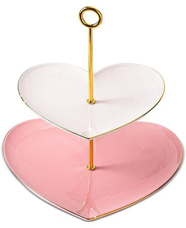 Martha Stewart Collection Valentine's Day Two-Tier Heart Server, Created for Macy's & Reviews - Serveware - Dining - Macy's