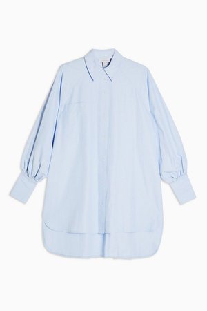 Blue Oversized Stripe Shirt | Topshop