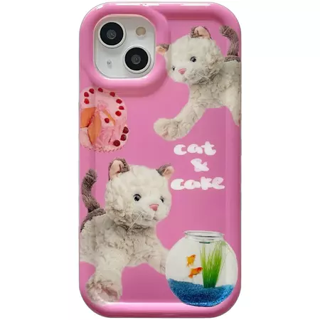 Kidcore Pink Cat Case for iPhone - Shoptery