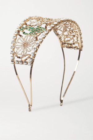 Gold Briscola gold-tone crystal headband | Rosantica | NET-A-PORTER