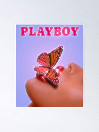 Amazon.com: Nalana Blue Playboy Butterfly Poster: Posters & Prints