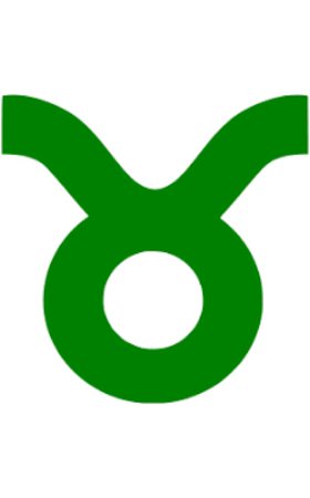 green taurus zodiac symbol