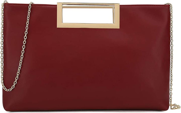 Charming Tailor Fashion PU Leather Handbag Stylish Women Convertible Clutch Purse (Burgundy): Handbags: Amazon.com