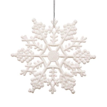 Northlight 24ct Glitter Snowflake Christmas Ornament Set 4" - White : Target