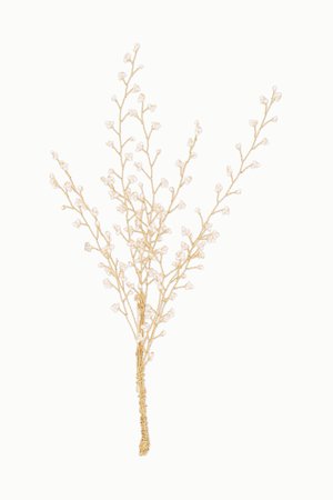 Gold Baby's Breath gold-plated pearl brooch | 14 / Quatorze | NET-A-PORTER