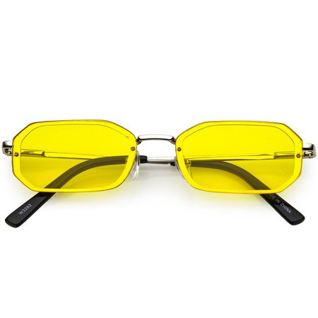 Retro 1990's Color Tone Metal Cat Eye Sunglasses - zeroUV