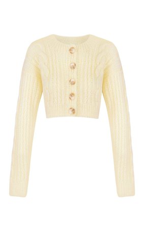Tavria Cable-Knit Wool-Blend Cropped Cardigan By Anna October | Moda Operandi