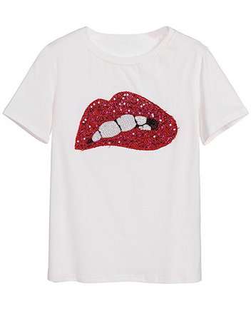 Amazon.com: ROMWE Women's Short Sleeve Cute Print T Shirts Tops: Clothing