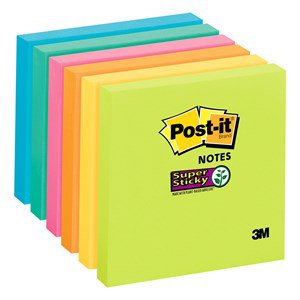 Post-It 3 in. W x 3 in. L Assorted Sticky Notes 1 pad - Ace Hardware