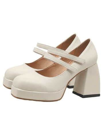 white Mary Janes
