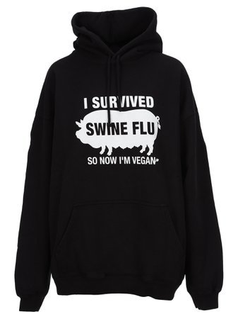 Vetements Swine Flu Print Hoodie