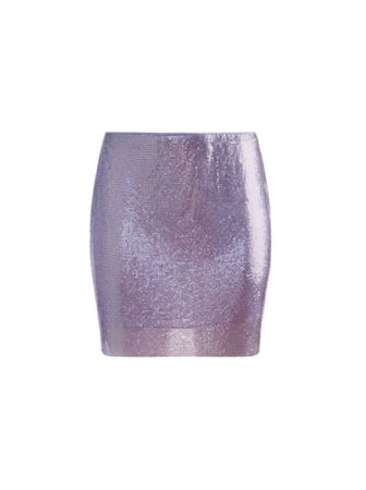 Elana Chainmail Mini Skirt In Lavender | Alice And Olivia
