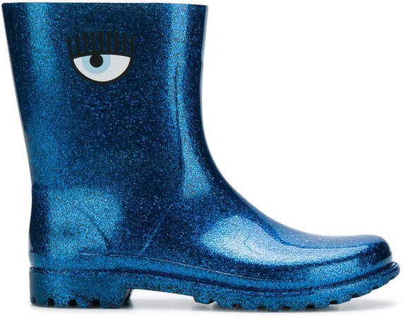 glitter eye printed boots