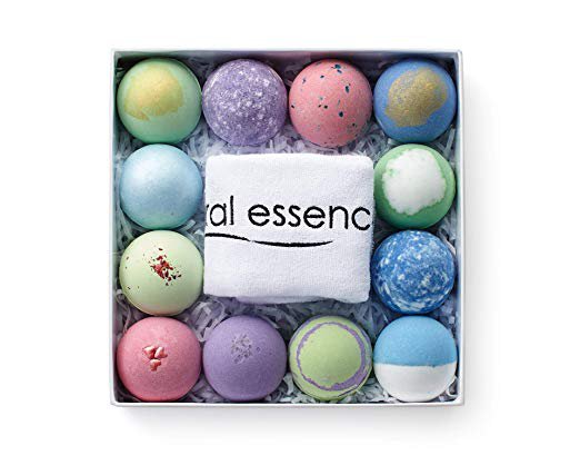 Amazon.com : Bath Bombs Gift Set of 12 with FREE Bath Pillow - Extended Release Fizzies : Beauty