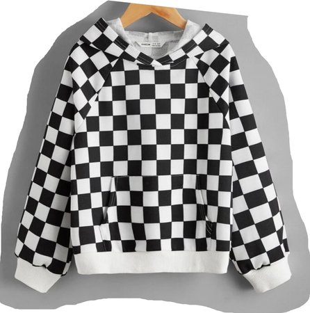 girls checkered hoodie