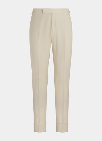 Off-White Havana Suit Circular Wool Flannel, Trousers with gold hardware