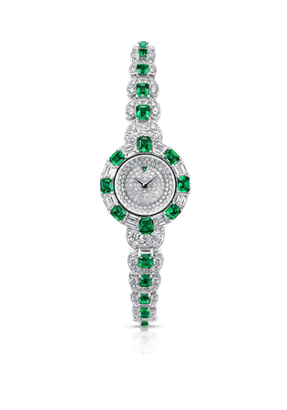 Emerald & Diamond Watch