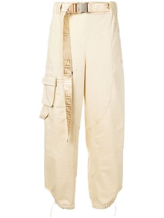 Fendi logo belted cargo trousers $1,790 - Buy Online SS19 - Quick Shipping, Price