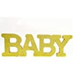 Amazon.com: ANSOMO Baby Letters Small Table Sign Baby Shower Centerpiece Party Decorations White : Home & Kitchen