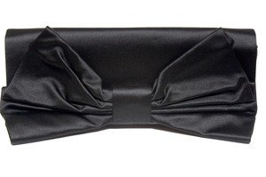 Valentino New Bow Black Satin Clutch - Tradesy
