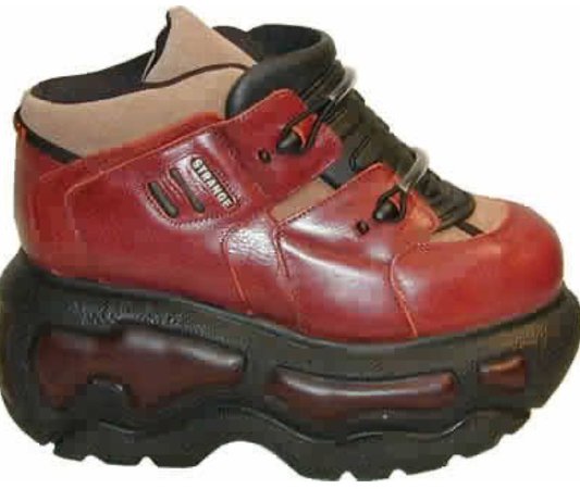 red platform shoes