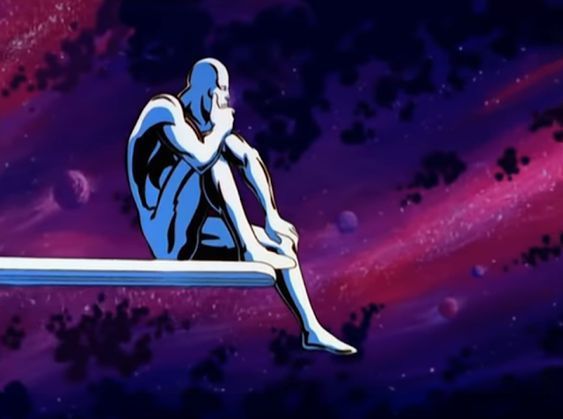 Silver surfer thinking